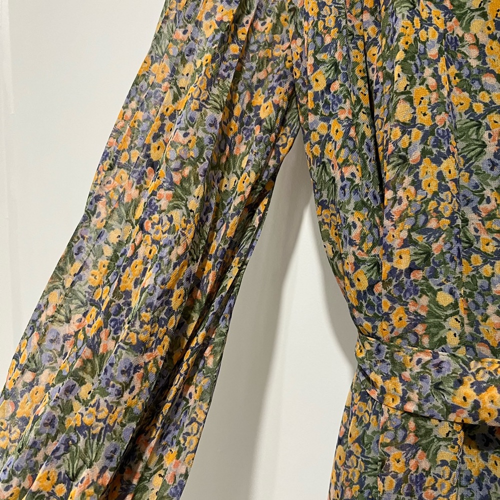 Zara- Printed Pleated mini dress - Picture 9 of 9